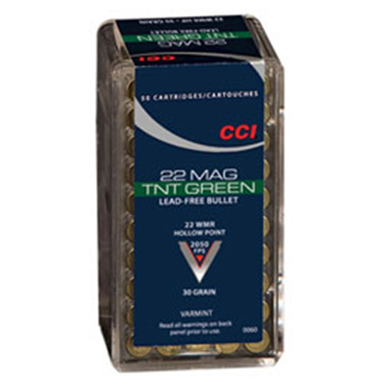 CCI 22MAG TNT GREEN TIP 30GR 50/40 - Sale